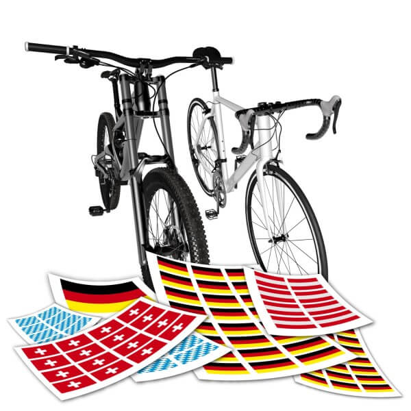 5 Stk. Fahrrad DEKOR Aufkleber Auto Rad Sticker Italien Flagge