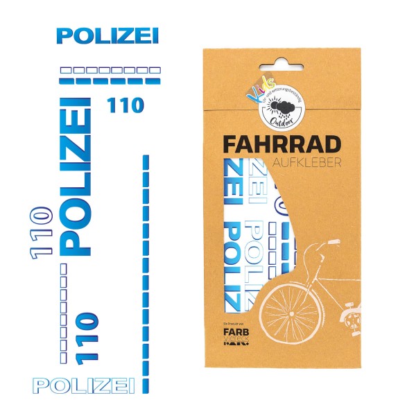 Polizei Fahrrad Aufkleber