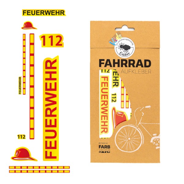 Feuerwehr Fahrradaufkleber