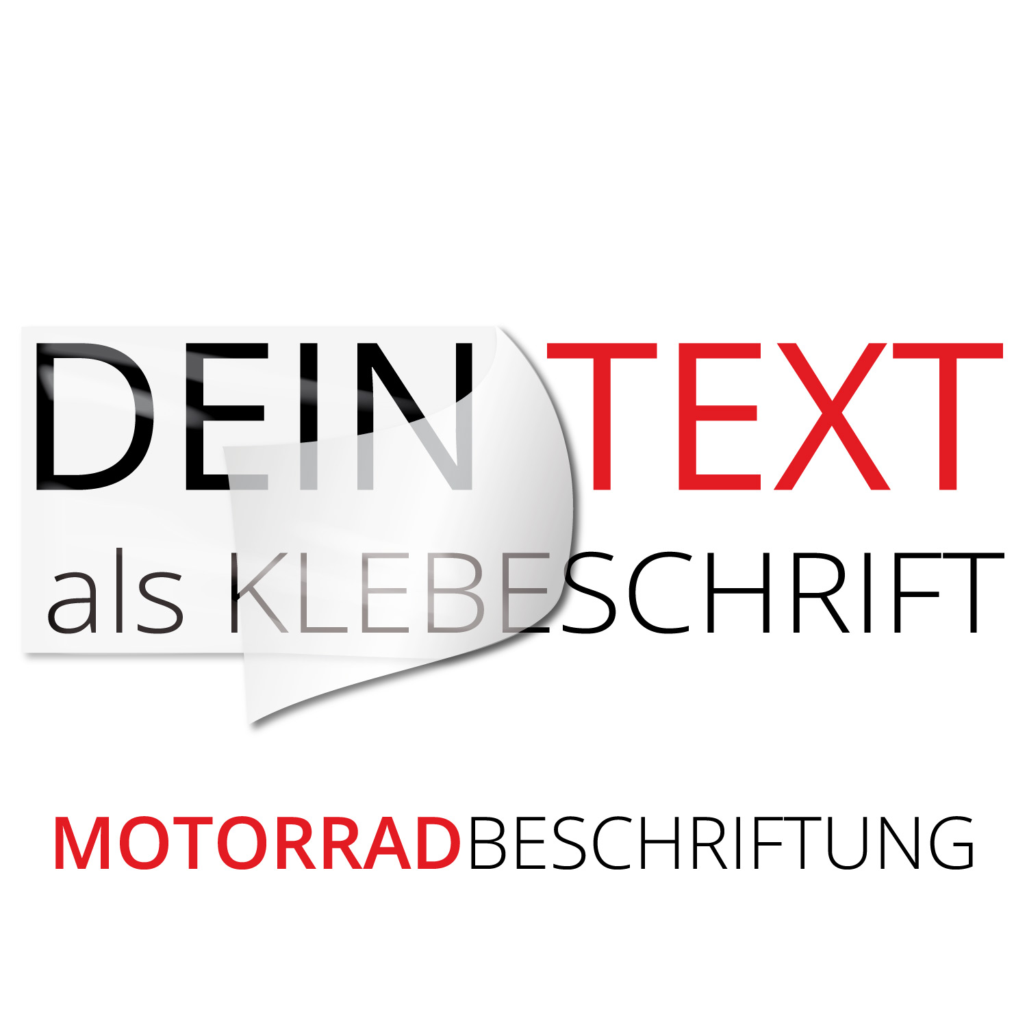Wunschtext Motorradbeschriftung - Wunschtext