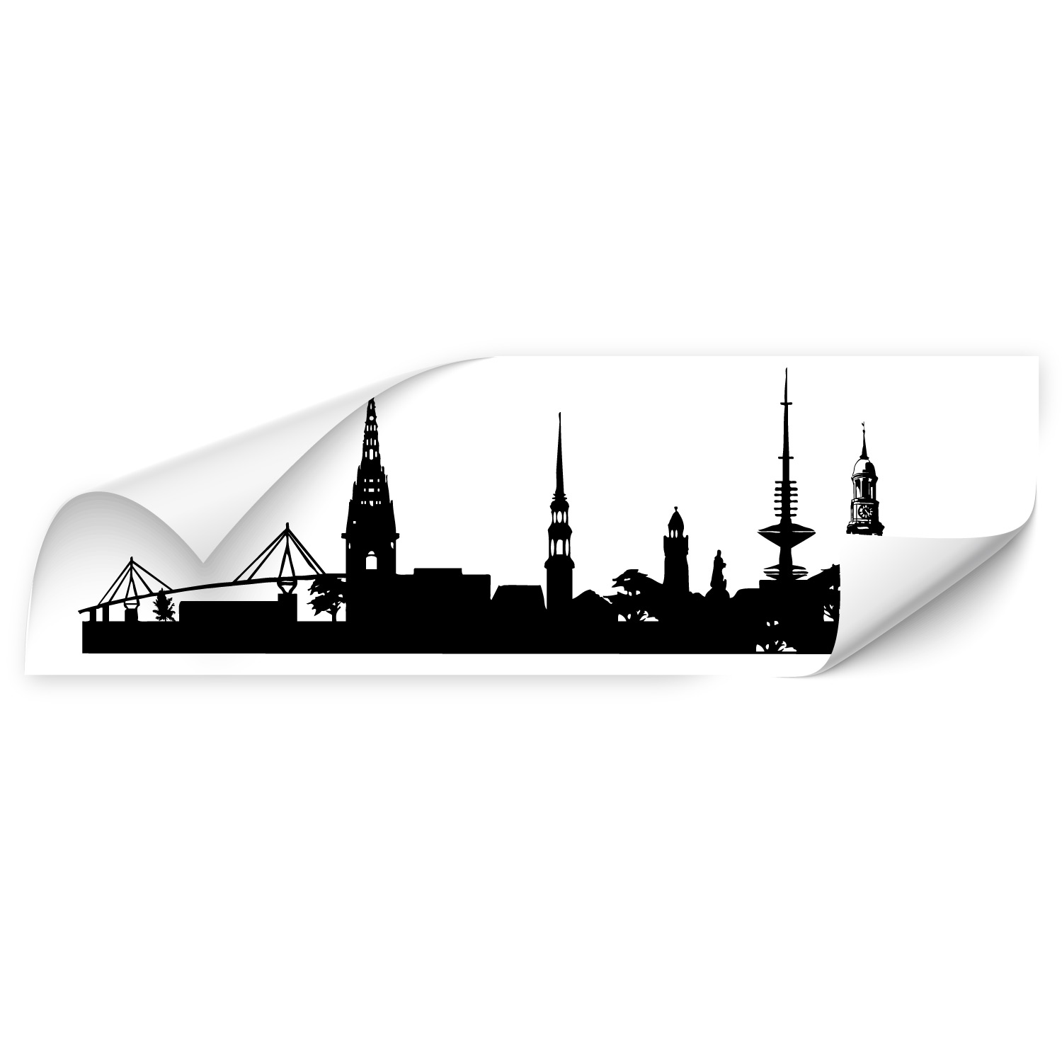 Hamburg Weltstadt Auto Tattoo - Skyline