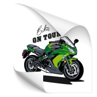 Biker on tour Heckaufkleber Motorcycling Sticker von Klebe-X / style4Bike  jetzt Online bestellen!